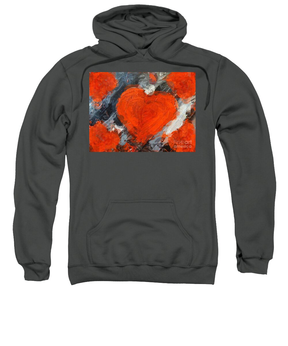 Hearts Sweatshirt featuring the painting Eye Heart You by Bill King