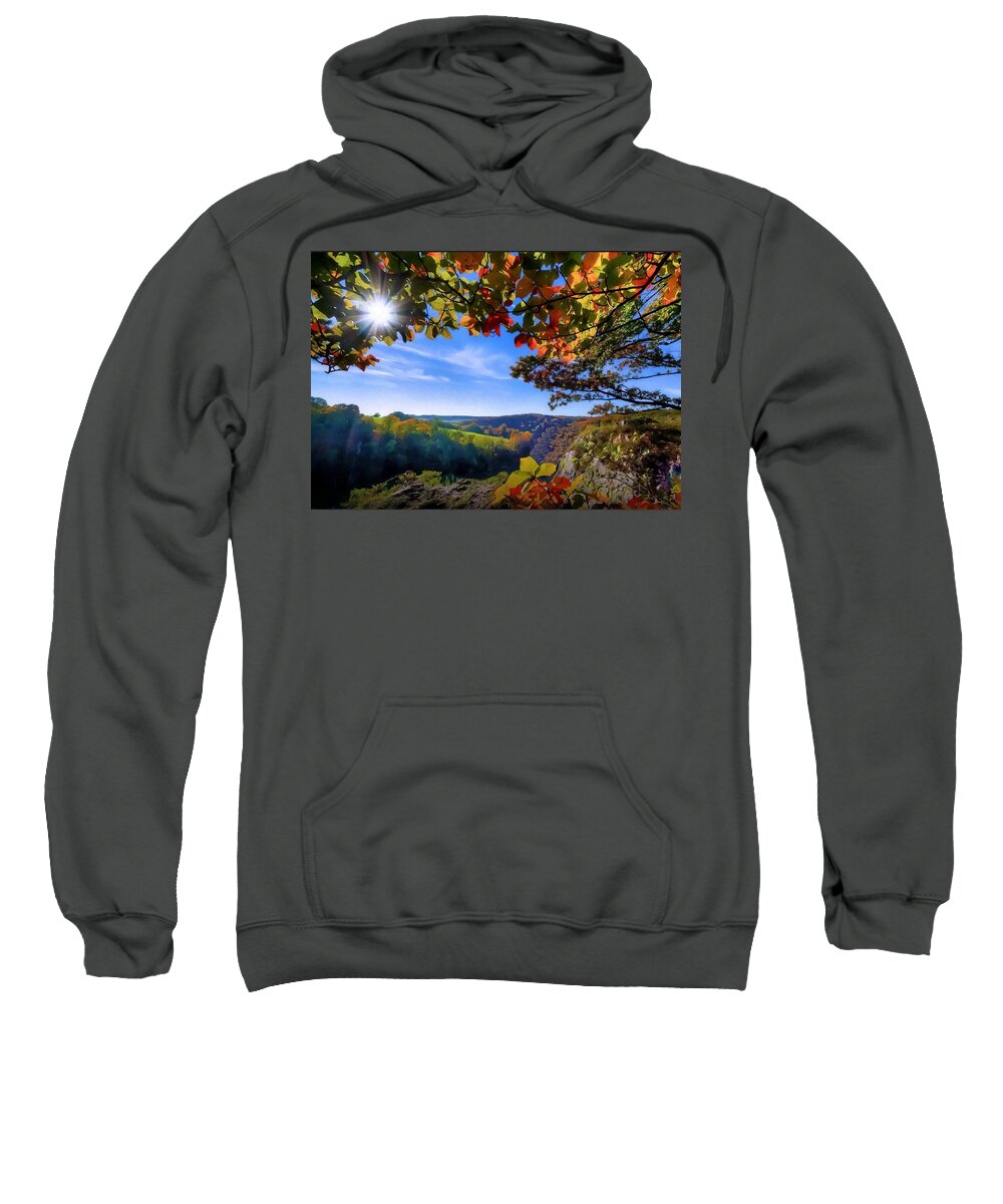 Fall In The Blue Ridge Mountains Sweatshirt featuring the photograph Fall In The Blue Ridge Mountains by Sandi OReilly