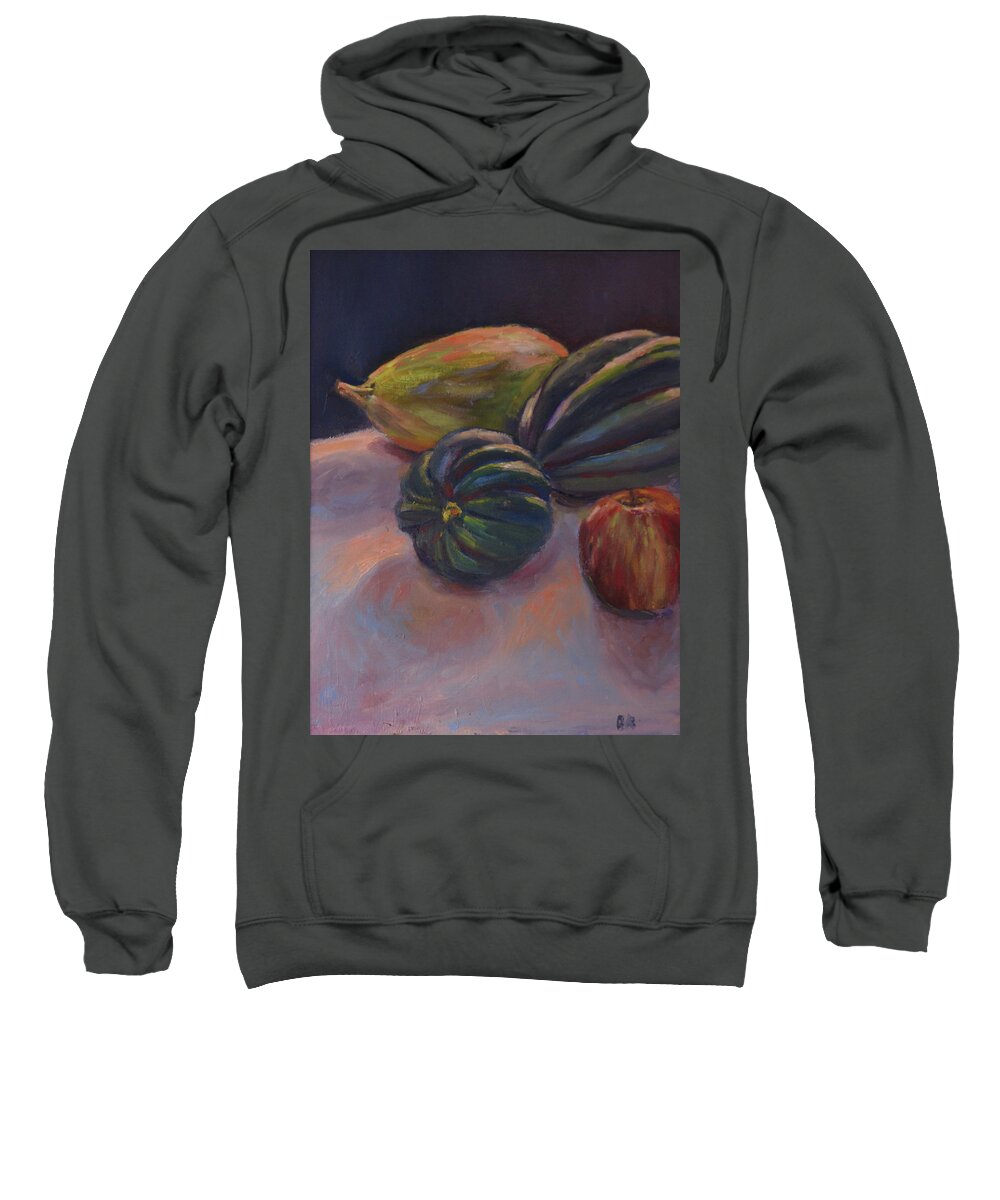 Still Life Sweatshirt featuring the painting Fall Squash by Beth Riso