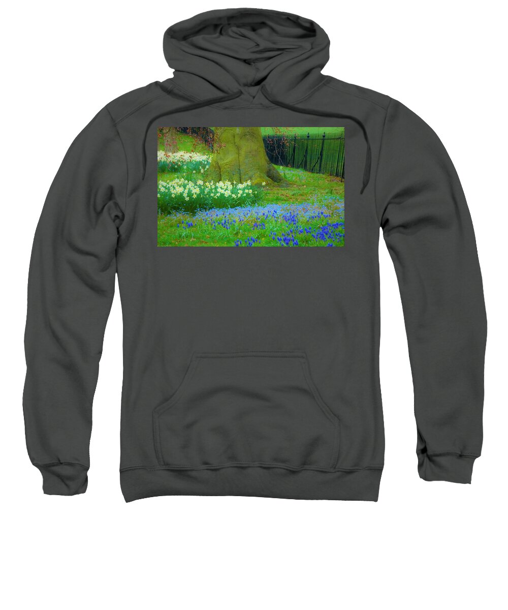 Field Of Flowers Sweatshirt featuring the photograph - Field of Flowers by THERESA Nye