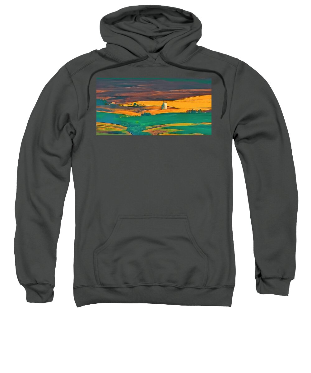 Farm Country Sweatshirt featuring the photograph Fields of Pendleton by Dale Stillman