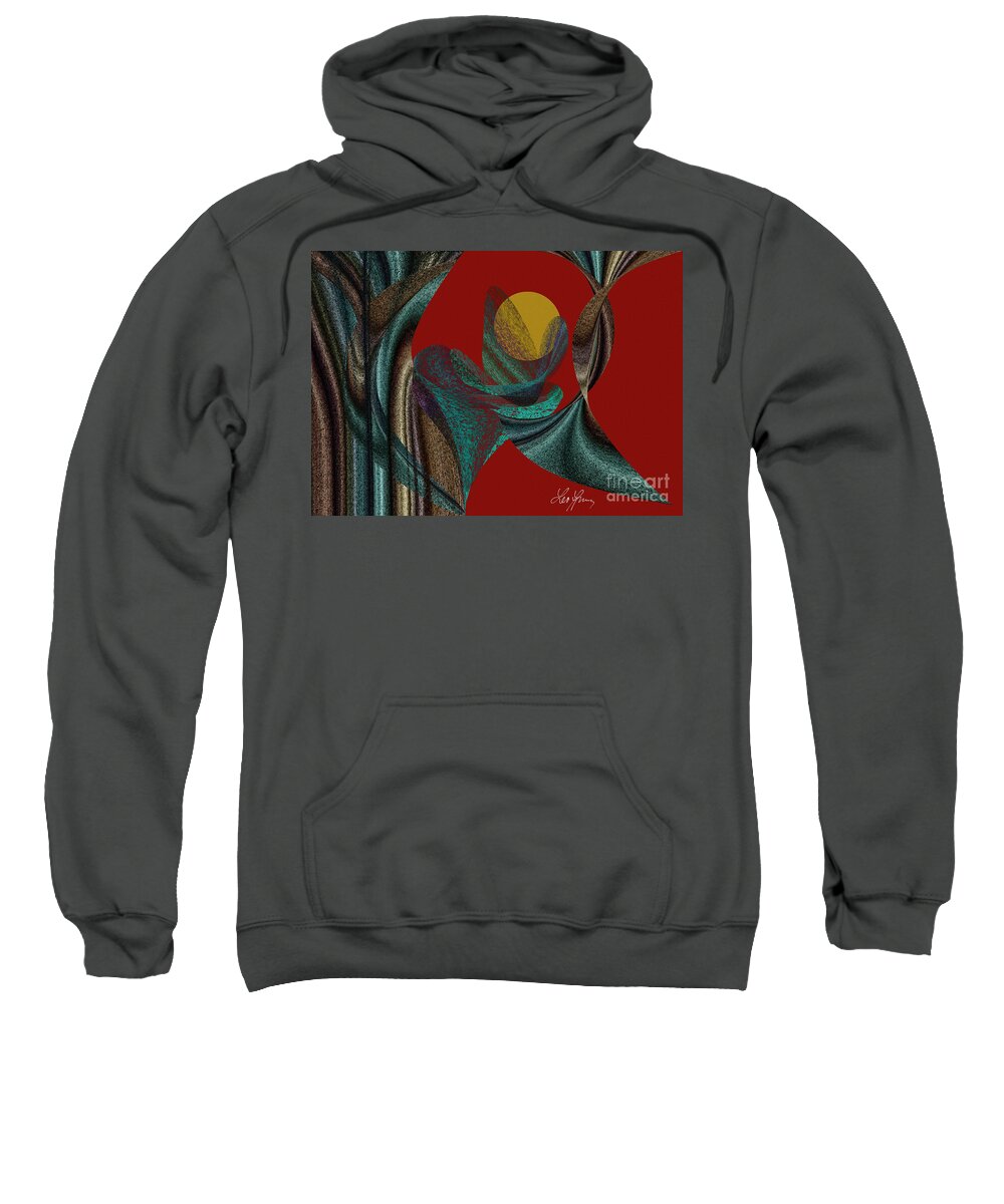 Fire Sweatshirt featuring the digital art Fire Dance by Leo Symon