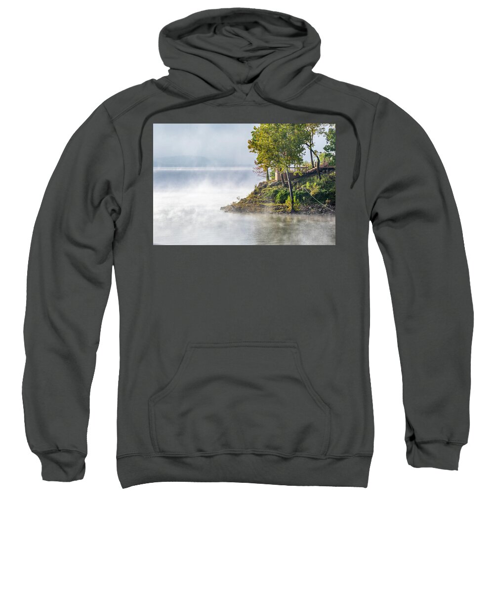 Grand Lake Sweatshirt featuring the photograph Foggy Morning by David Wagenblatt