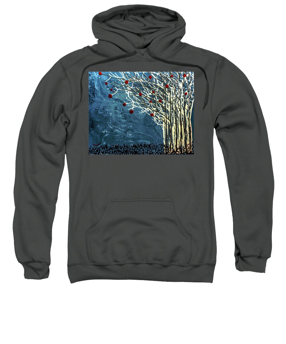 Abstract Sweatshirt featuring the painting Forbidden by Renee Logan