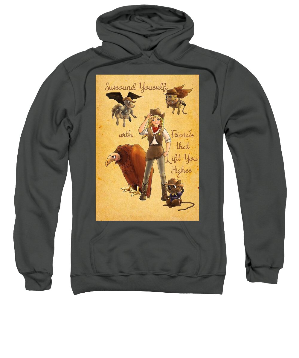 Wurtherington Diary Sweatshirt featuring the painting Friends That Lift by Reynold Jay