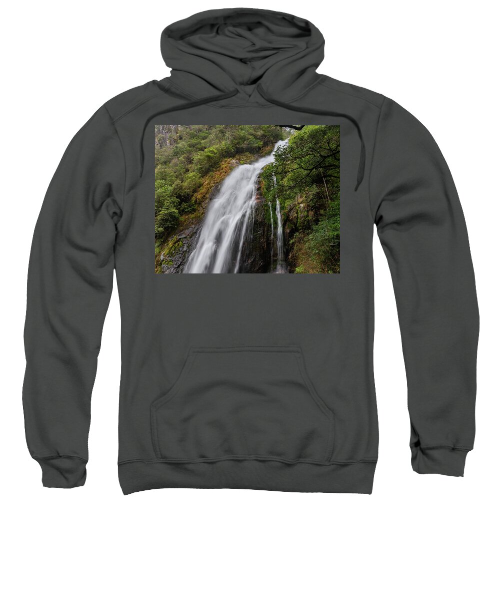 Waterfall Sweatshirt featuring the photograph From Great Heights by William Dickman