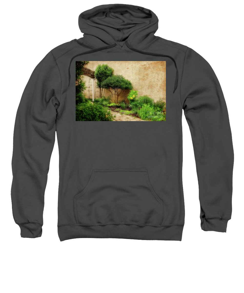 Garden Sweatshirt featuring the photograph Garden Path by Joan Bertucci