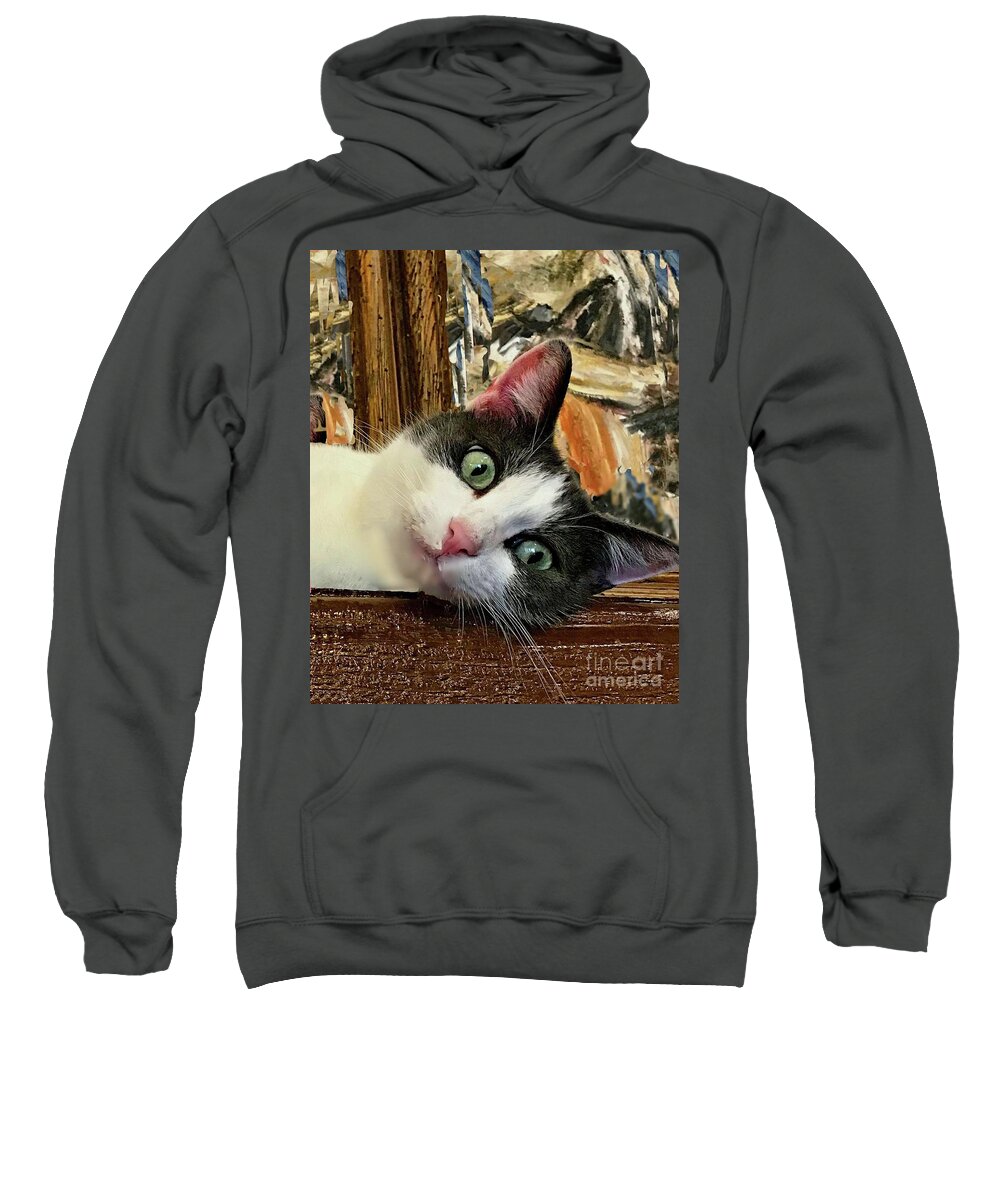 Girlie Sweatshirt featuring the photograph Girlie at the Art Gallery by Janette Boyd