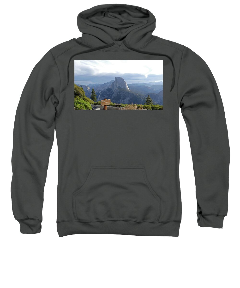 Usa Sweatshirt featuring the pyrography Glacier Point by Magnus Haellquist
