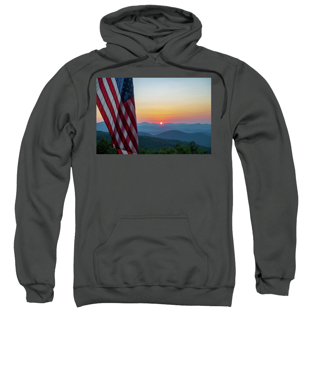 Mountain Sweatshirt featuring the photograph Good Morning America by Mary Ann Artz