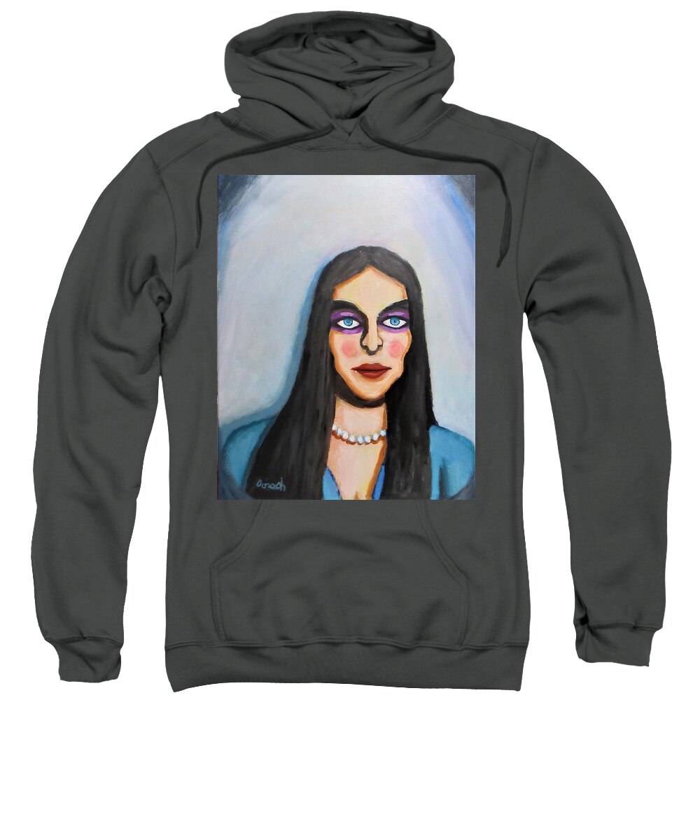 Figure Sweatshirt featuring the painting Gothic by Gregory Dorosh