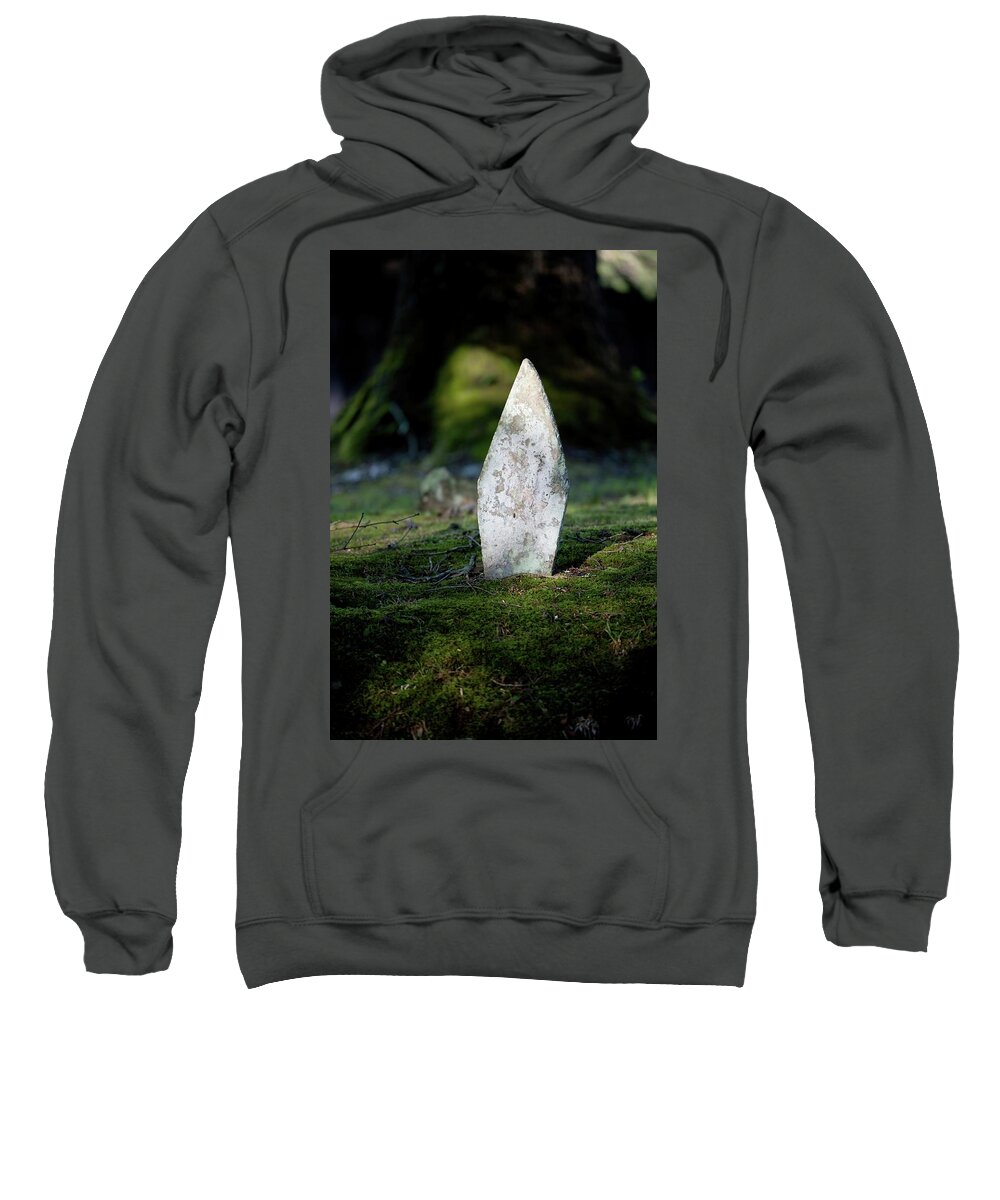 Gravestone Sweatshirt featuring the photograph Gravestone Under a Tree by T Lynn Dodsworth