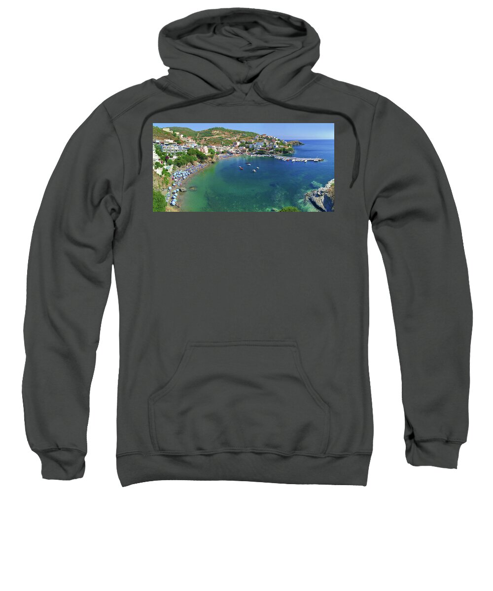Greece Sweatshirt featuring the photograph Harbor of Bali by Sun Travels