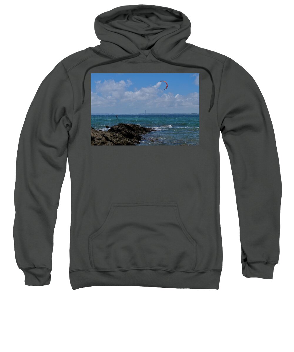 Wind Surfing Sweatshirt featuring the photograph Harness the Wind by Eric Hafner