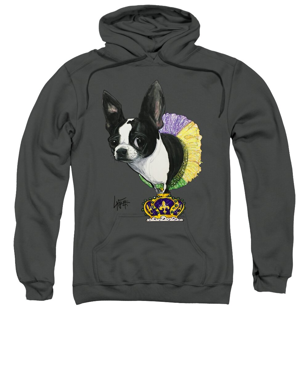 Horn Sweatshirt featuring the drawing Horn 5142 by John LaFree