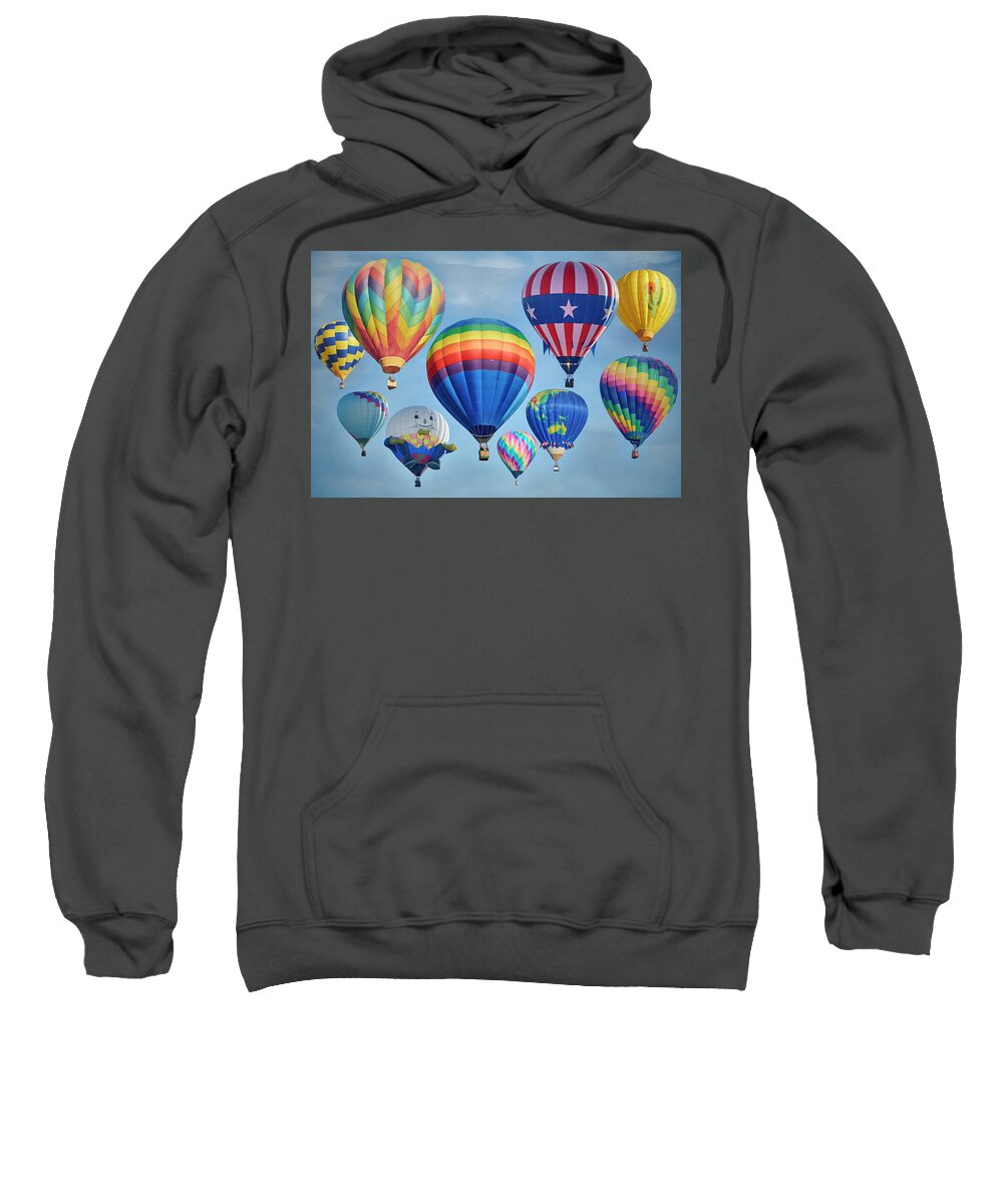 Hot Air Balloons Sweatshirt featuring the photograph Hot Air Balloons by Paul Freidlund
