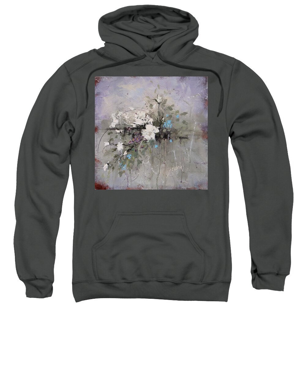 Flowers Sweatshirt featuring the painting Impressions by Laura Lee Zanghetti