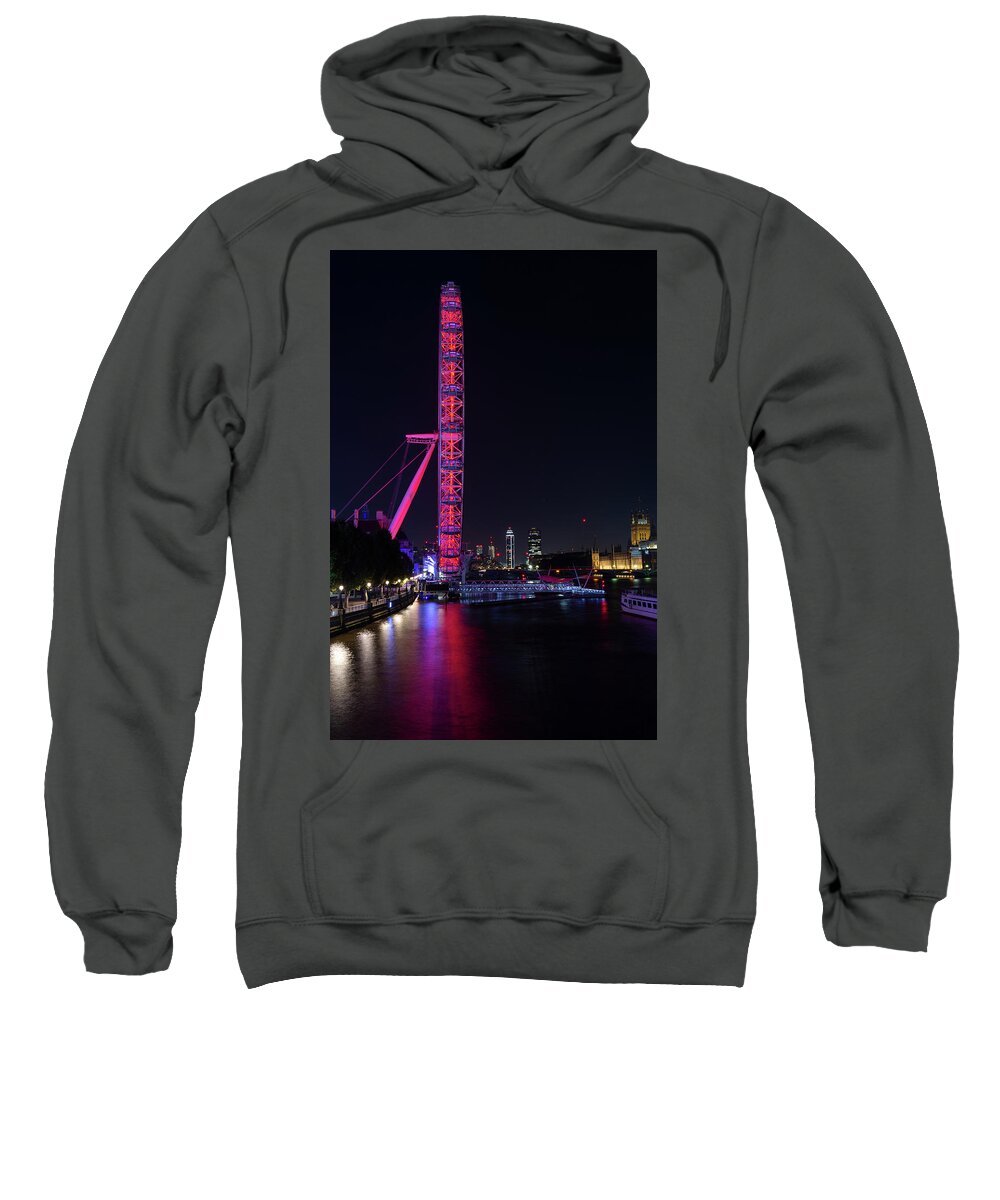 London Eye Sweatshirt featuring the photograph In the blink of an eye 2 by Steev Stamford