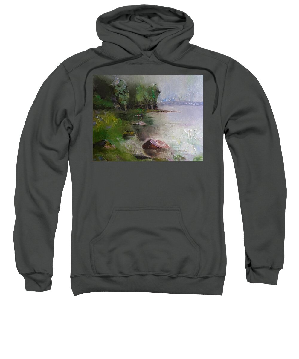 Oil Painting Sweatshirt featuring the painting In the heart of the morning by Suzy Norris
