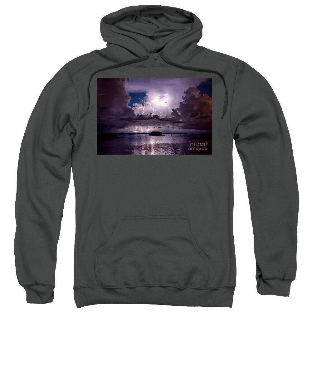 Lightning Sweatshirt featuring the photograph Island Life by Quinn Sedam