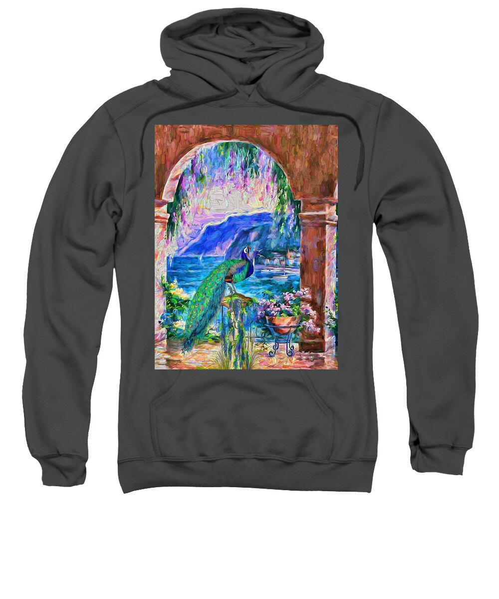 Paint Sweatshirt featuring the painting Italian coast 4 by Nenad Vasic