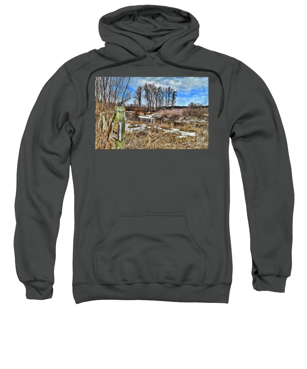 Keep Out Sweatshirt featuring the photograph Keep Out by Vivian Martin