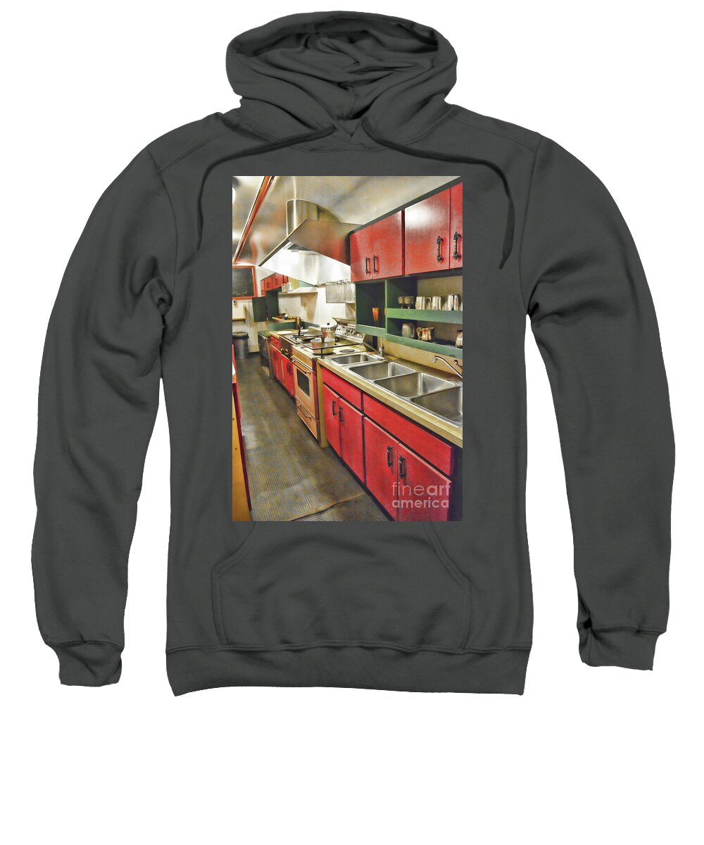 Railway Sweatshirt featuring the photograph Kitchen Car by Vivian Martin