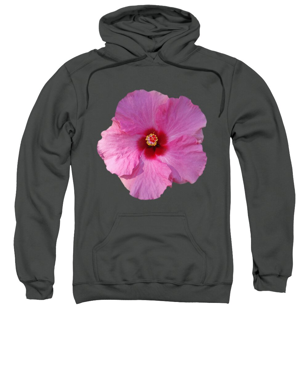 Ink Hibiscus Flower Sweatshirt featuring the photograph Latest Flame by Charles Stuart
