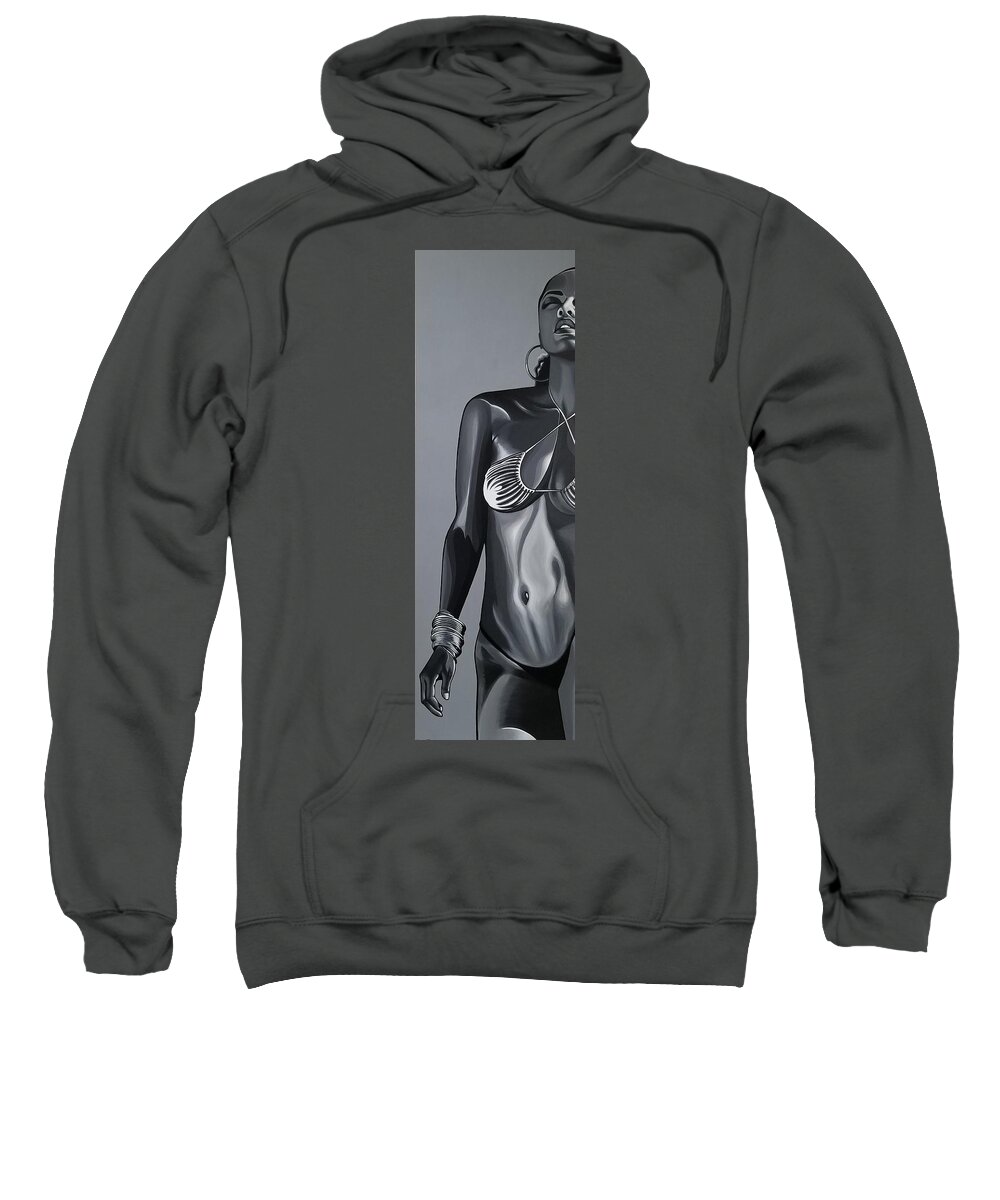  Sweatshirt featuring the painting Le Soleil by Bryon Stewart