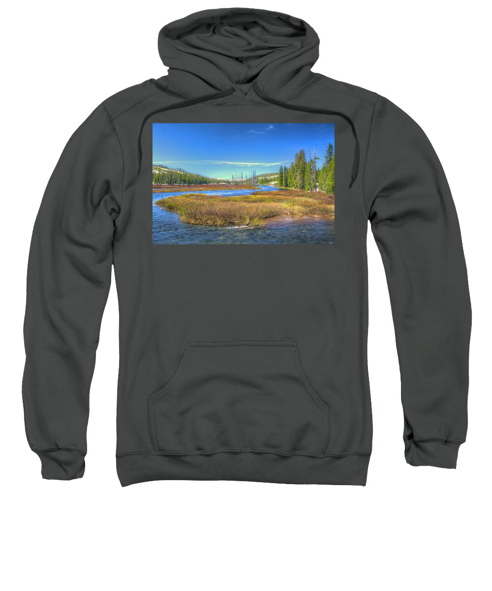 Lewis River Valley Sweatshirt featuring the photograph Lewis River Valley 2011-06 01 by Jim Dollar