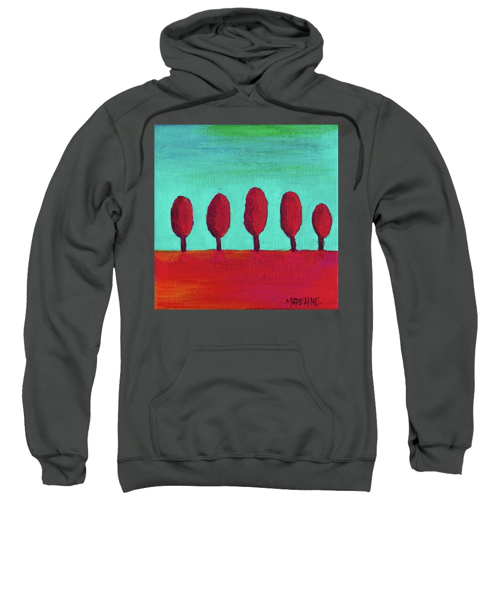 Lookout Sweatshirt featuring the painting Lookout by Madeline Dillner