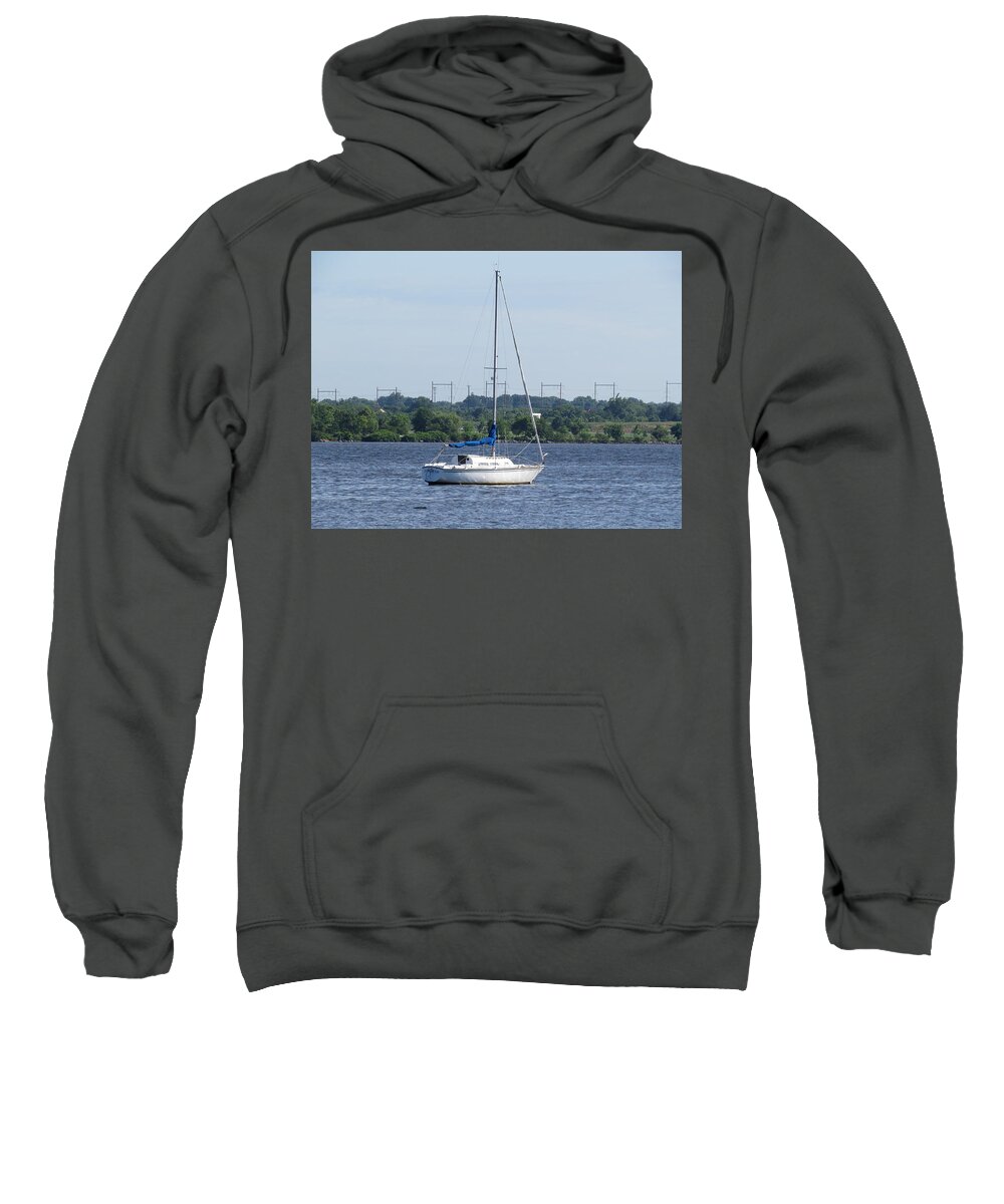 Sailboats Sweatshirt featuring the photograph Lying Ahull by Linda Stern