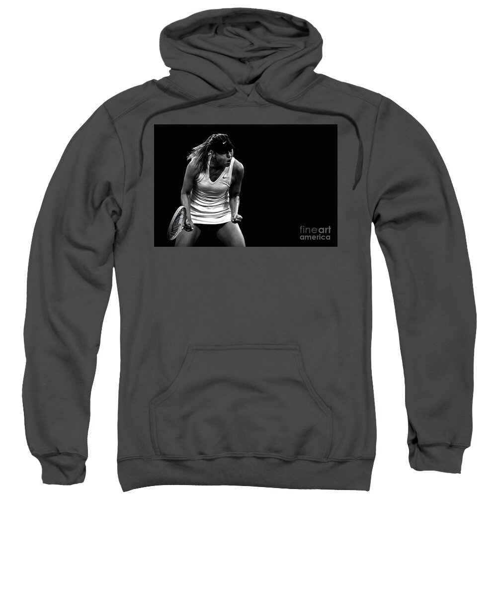 Center Court Sweatshirt featuring the photograph Maria's Scream by Ed Taylor