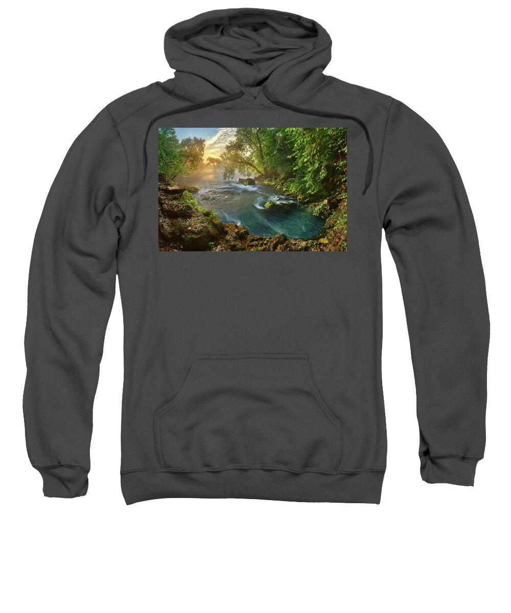 2012 Sweatshirt featuring the photograph Mina Sauk Falls by Robert Charity