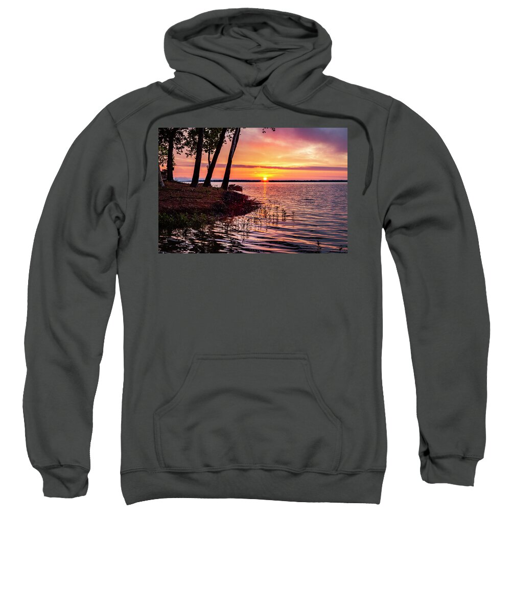 Monkey Island Sweatshirt featuring the photograph Monkey Island Shore Sunrise by David Wagenblatt