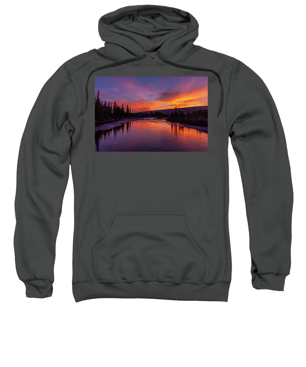 Glacier Natl Park Sweatshirt featuring the photograph Montana Dawn. by Ulrich Burkhalter