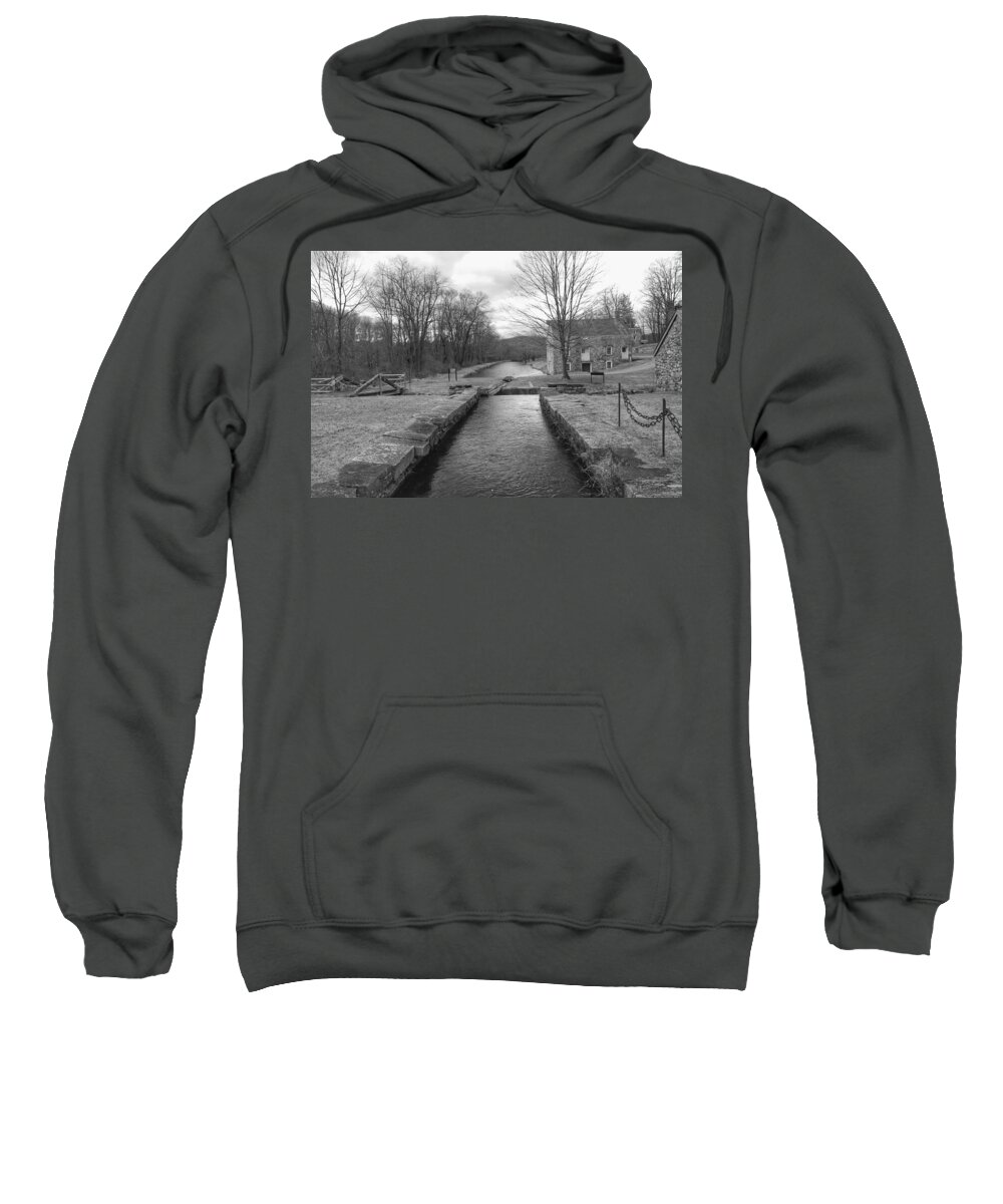 Waterloo Village Sweatshirt featuring the photograph Morris Canal and Lock - Waterloo Village by Christopher Lotito