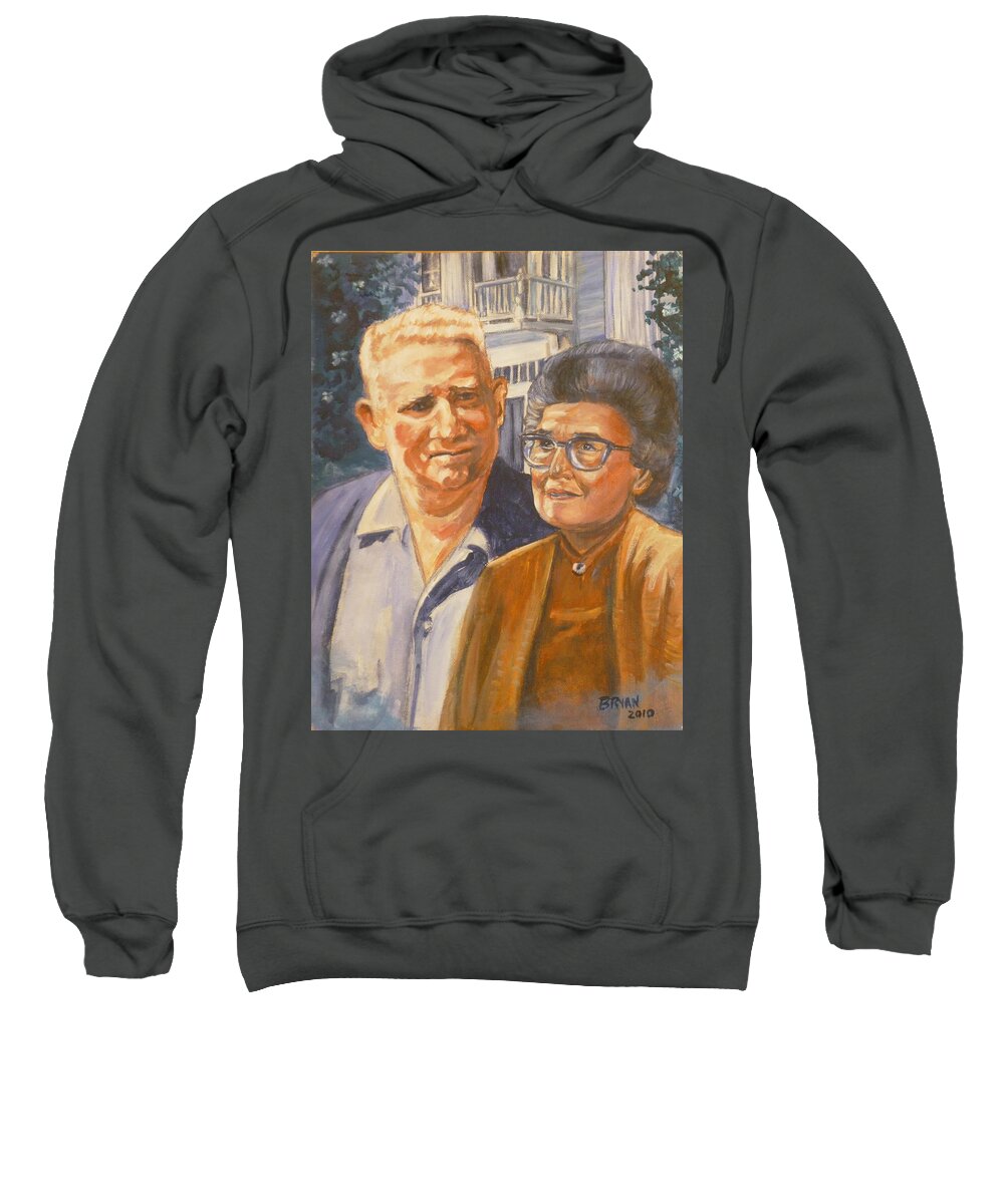 Grandparents Sweatshirt featuring the painting My Grandparents by Bryan Bustard