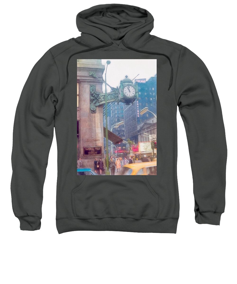 Chicago Sweatshirt featuring the photograph My Old Chicago by Jacqueline Manos