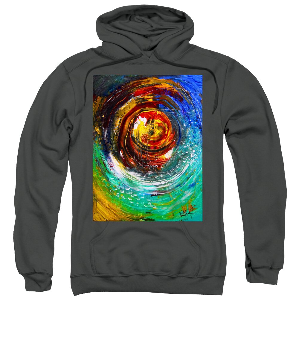 Abstract Sweatshirt featuring the painting Necessary Anchor by J Vincent Scarpace