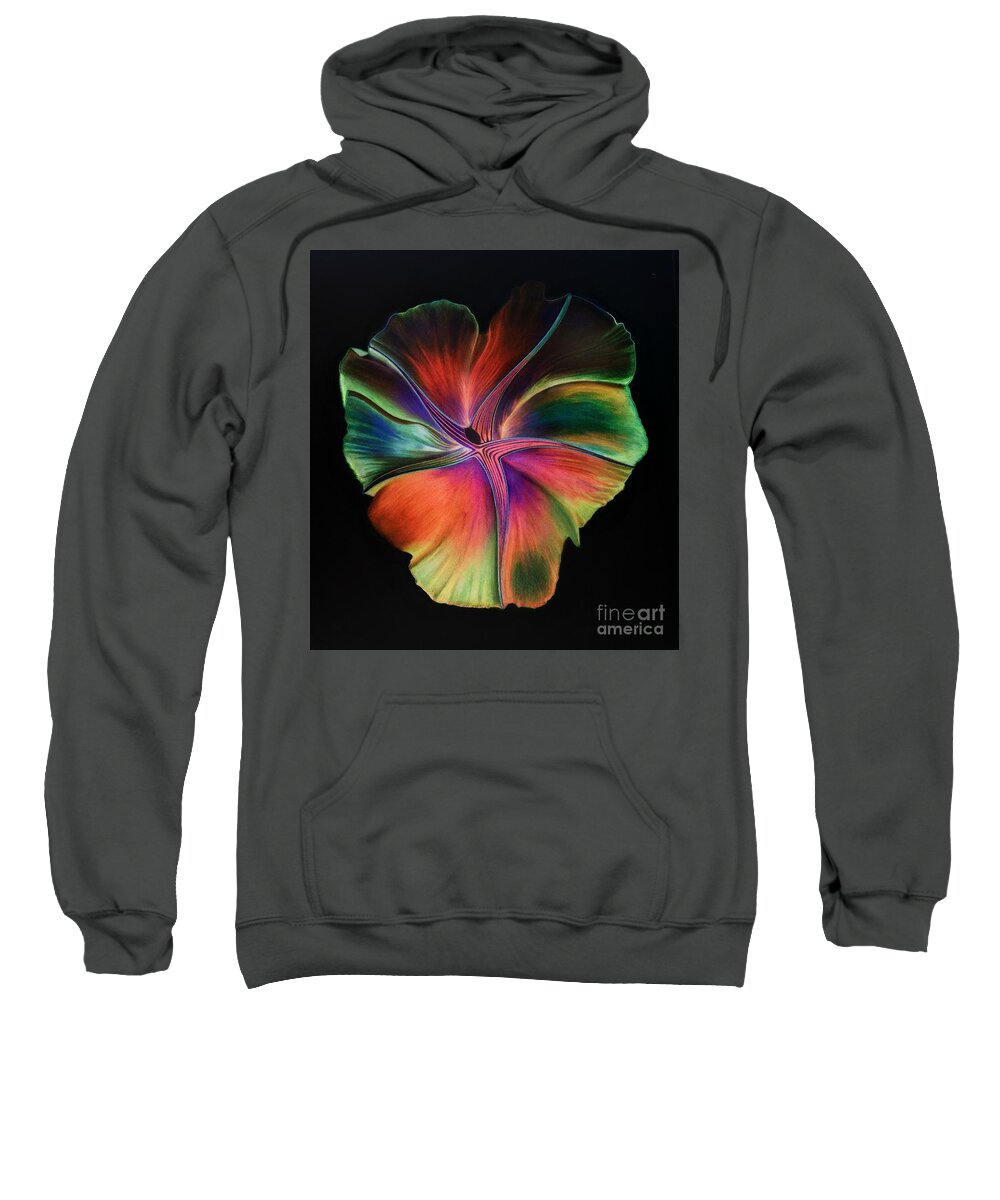 Flower Sweatshirt featuring the digital art Night Heat by David Neace CPX