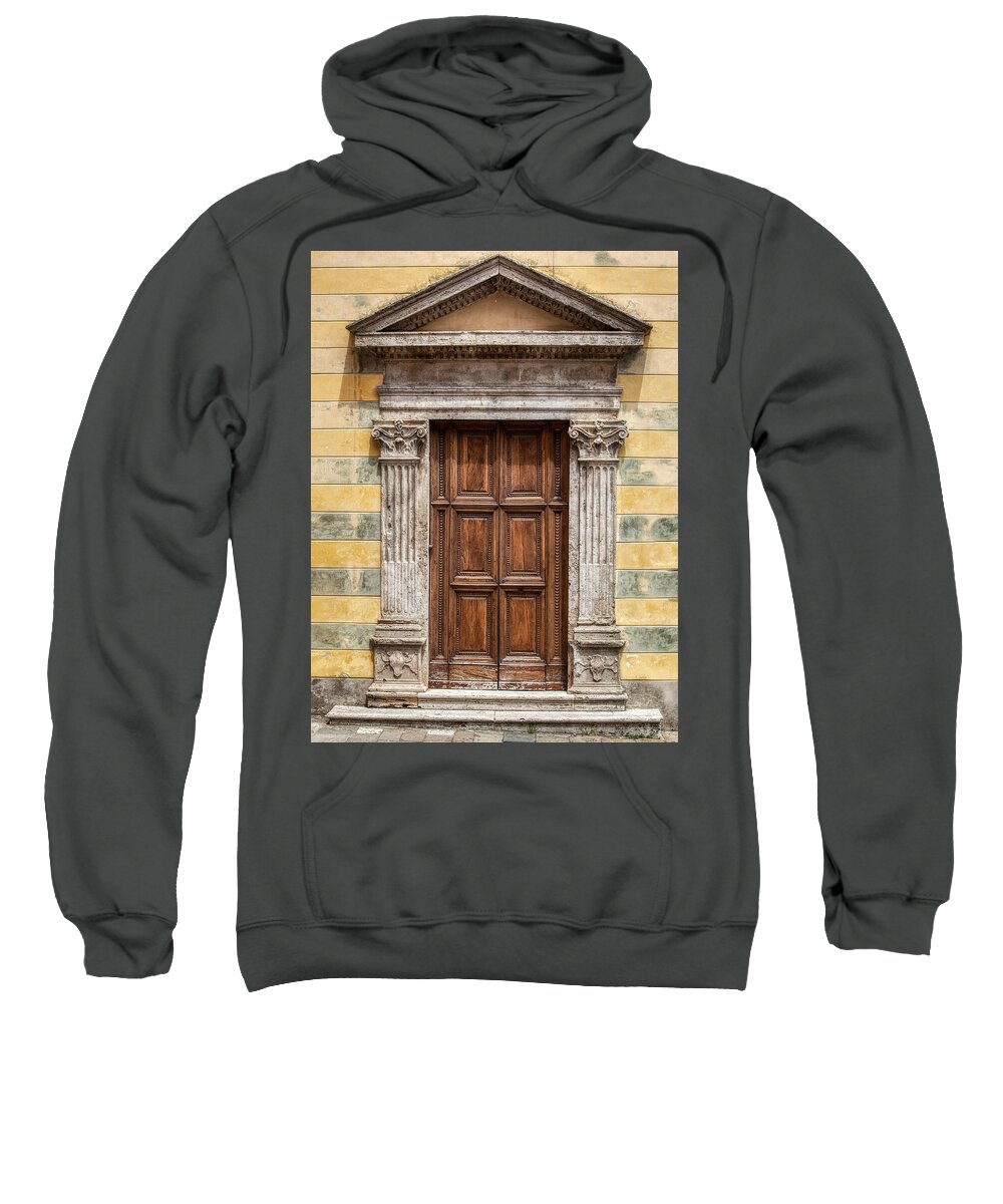 Door Sweatshirt featuring the photograph Ornate Door of Tuscany by David Letts