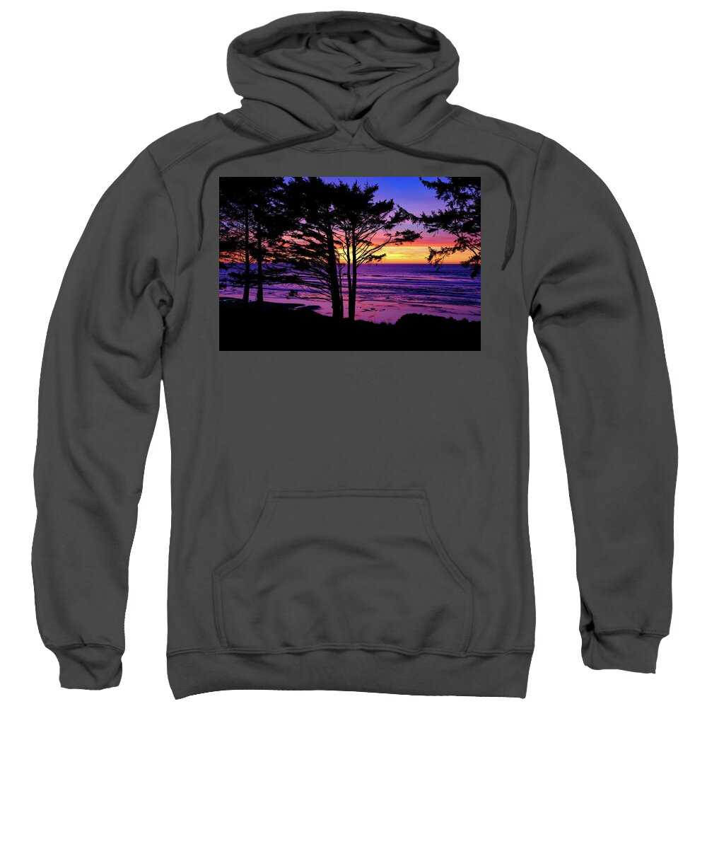 Oregon Sweatshirt featuring the photograph Oregon Coast Sunset by Ron White