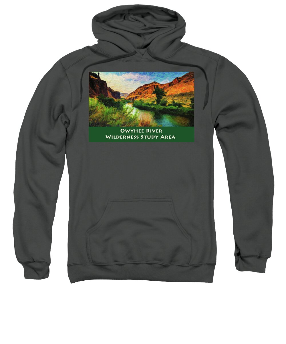 Mountains Sweatshirt featuring the digital art Owyhee River WSA by Chuck Mountain