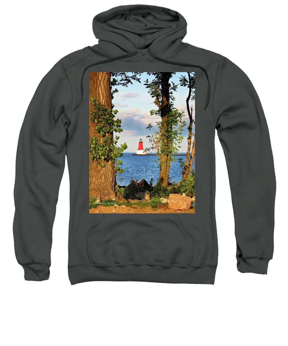 Lighthouse Sweatshirt featuring the photograph Our Shining Lighthouse by Ms Judi