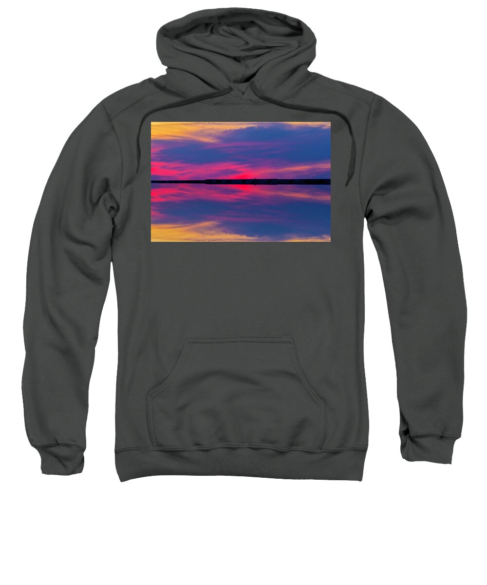 Pamlico Sound Sweatshirt featuring the photograph Pamlico Sound Sunset 2011-10 01 by Jim Dollar