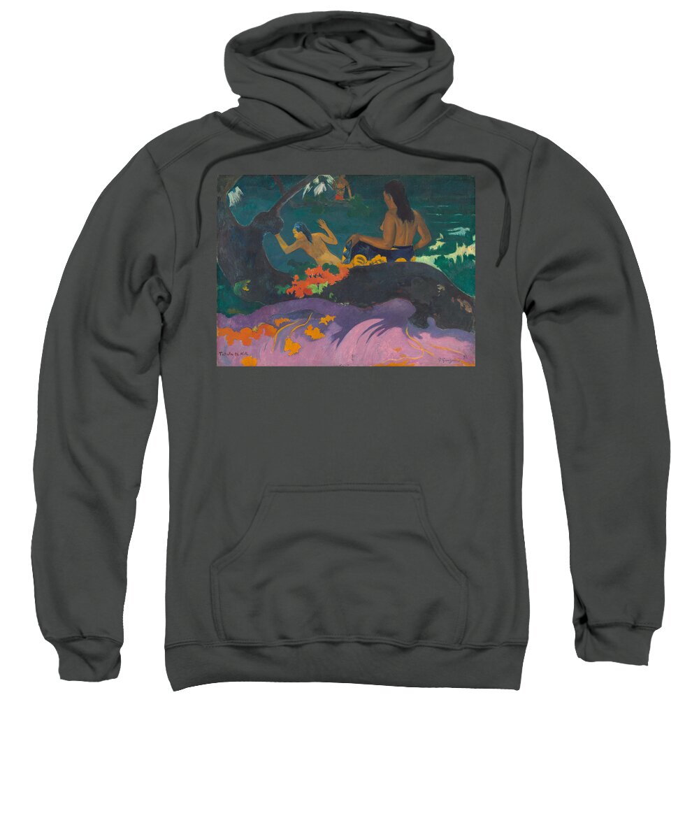 Painting Sweatshirt featuring the painting Paul Gauguin Fatata te miti / By the Sea. Date/Period 1892. Painting. Oil on canvas. by Paul Gauguin