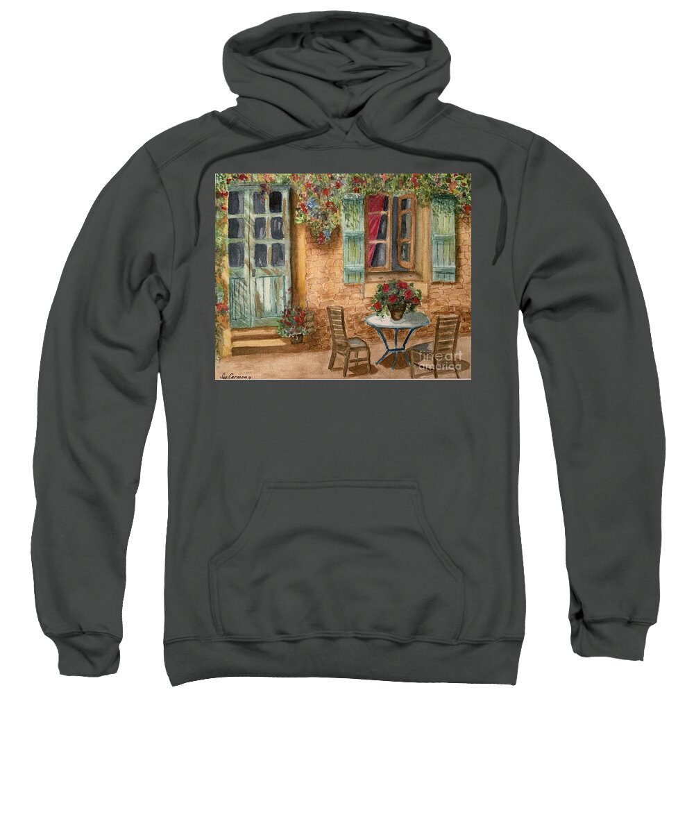 Flowers Sweatshirt featuring the painting Peaceful Day by Sue Carmony