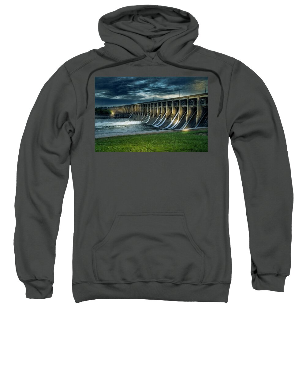 Dave Wagenblatt Sweatshirt featuring the photograph Pensacola Dam by David Wagenblatt