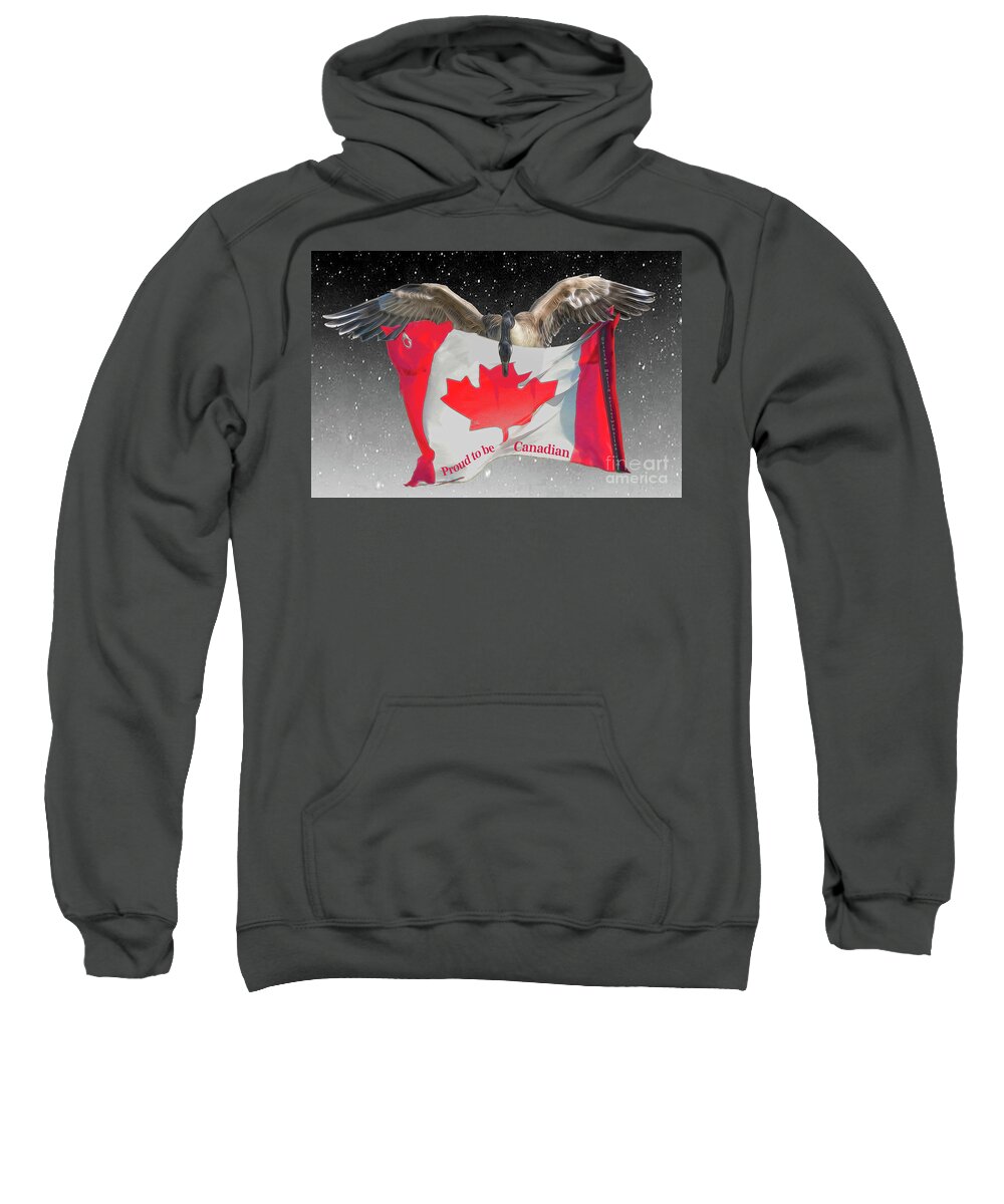 Flag Sweatshirt featuring the photograph Proud To Be Canadian by Vivian Martin